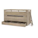 Complete Captains Bed 33 Weathered Oak Finish Youth Beds Brown 26