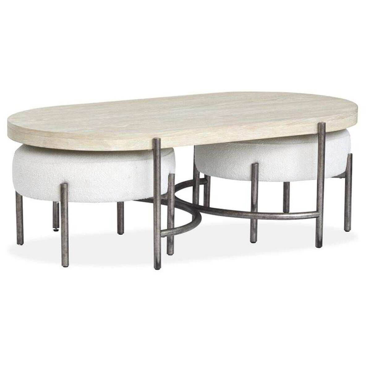 Jennings Oval Cocktail Table w/2 Ottomans (Uph. Seat) Cocktail & Coffee Tables Cocktail & Coffee Tables 4