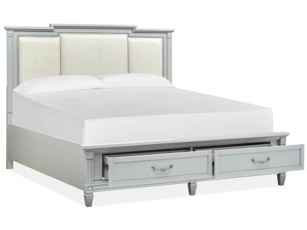 Glenbrook Complete King Panel Storage Bed w/Upholstered Headboard Beds Beds 12