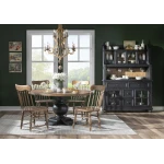 Turned Spindle Side Chair Chairs & Benches Barnwood Oak 17