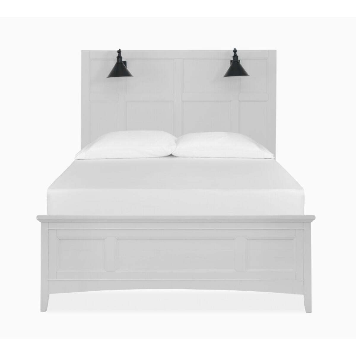Complete Queen Lamp Panel Bed with Regular Rails - Image 6