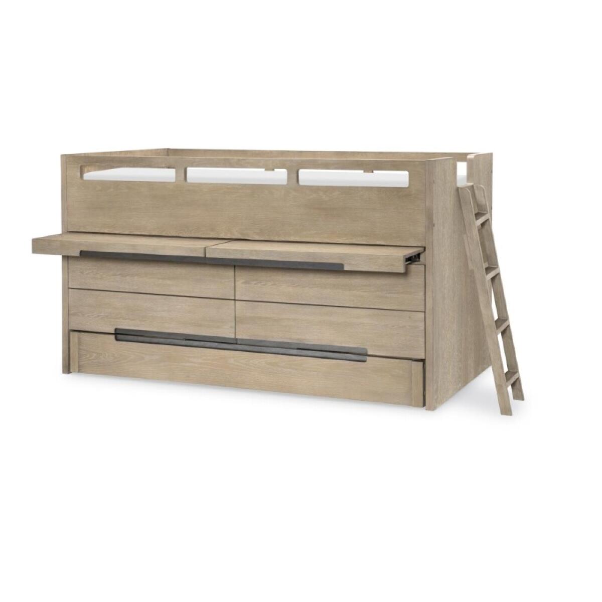 Complete Captains Bed 33 Weathered Oak Finish Youth Beds Brown 11