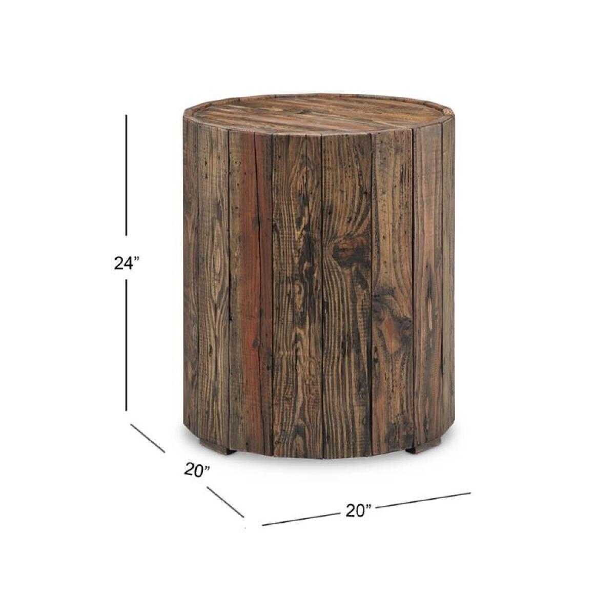 Dakota Round End Table End tables Brown 5