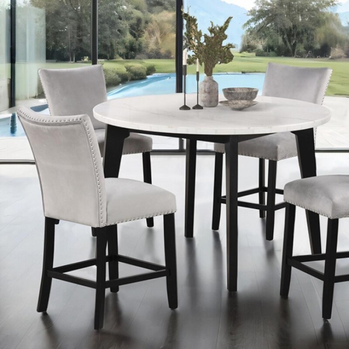 Sabro 5 Pc Dining Table Set Dining Sets Black 4