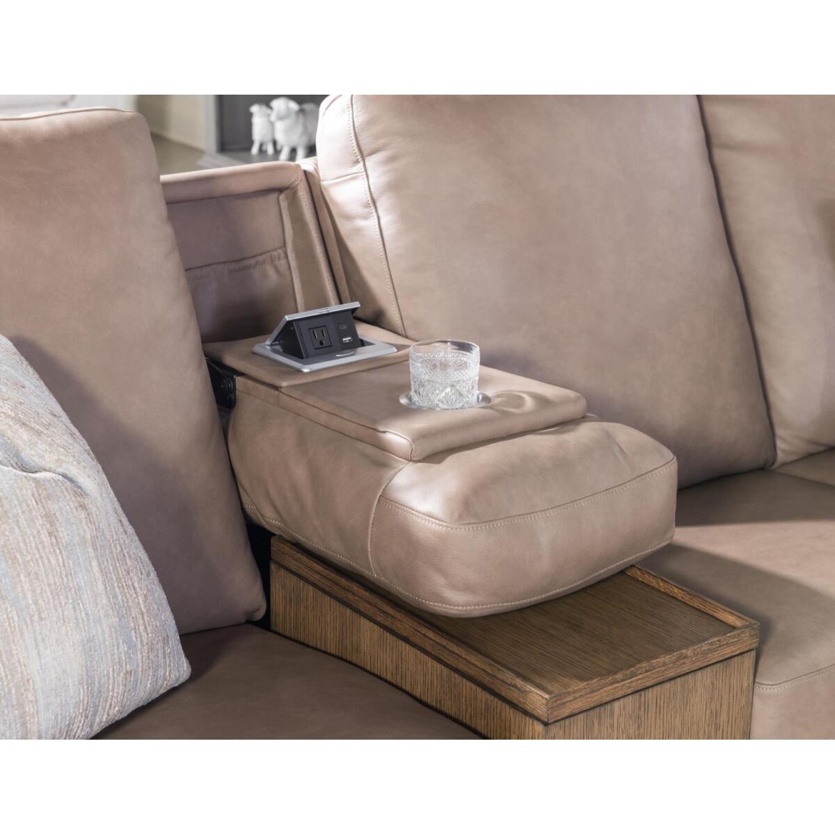 P1 Laf Glider Loveseat With Console, And One 18″ Pillow Loveseats Brown 8