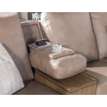 LU370 Fen Positano Fumo (Direct Container Only) UP P1 Laf Glider Loveseat With Console, And One 18 In Pillow - Image 4