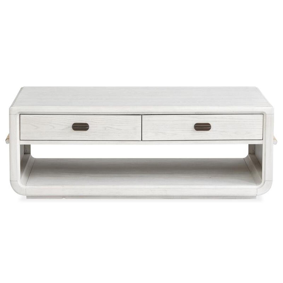 Sunset Cove - White Rectangular Cocktail Table w/Casters - Image 4