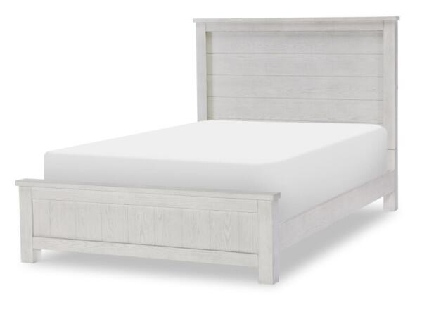 Complete Full Panel Bed Youth Beds Bleached Linen