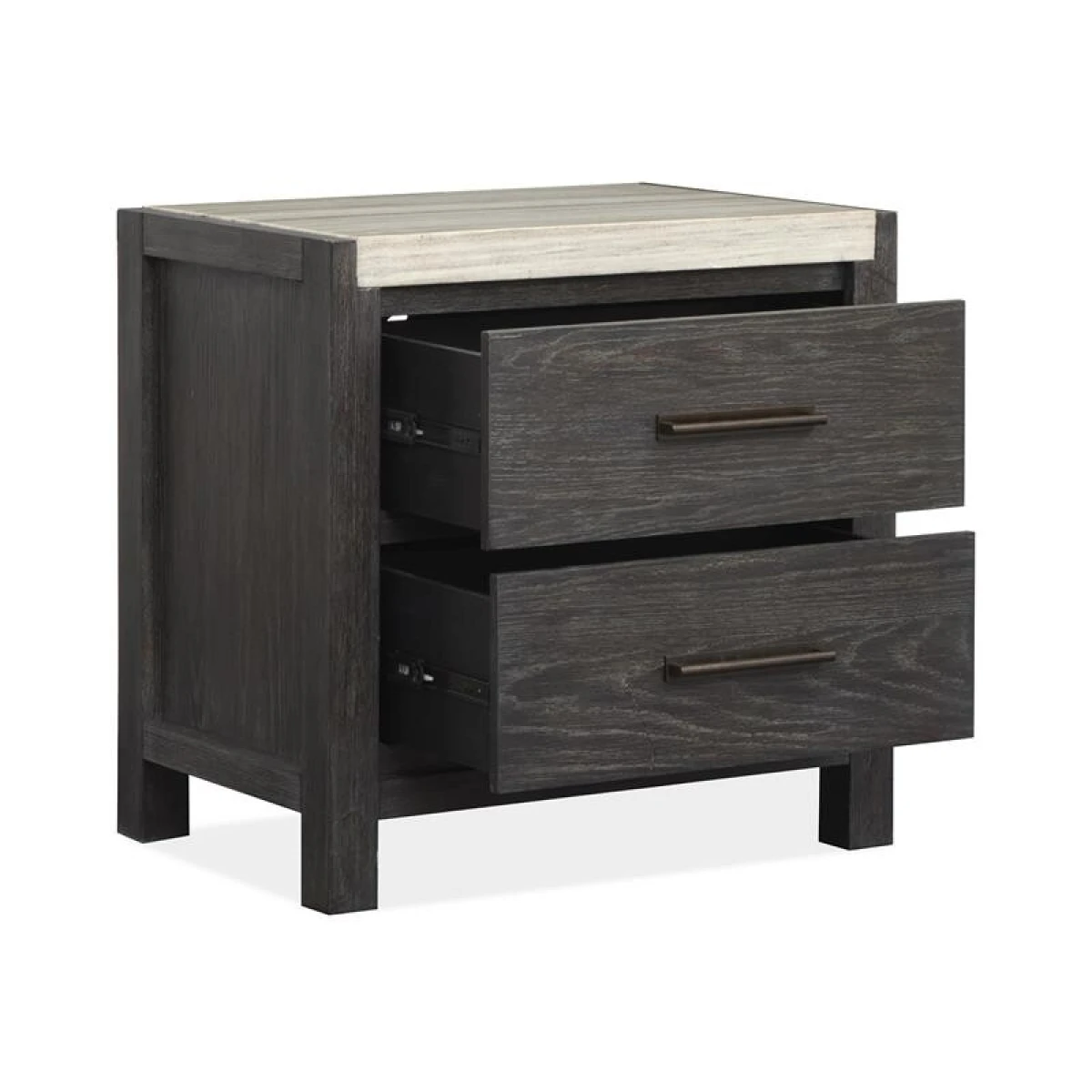 Plum Creek - Black Drawer Nightstand - Image 9