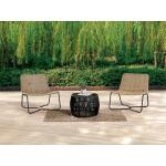 Sarabi 3 Pc. Conversation Set Outdoor Sets Black/Natural 8