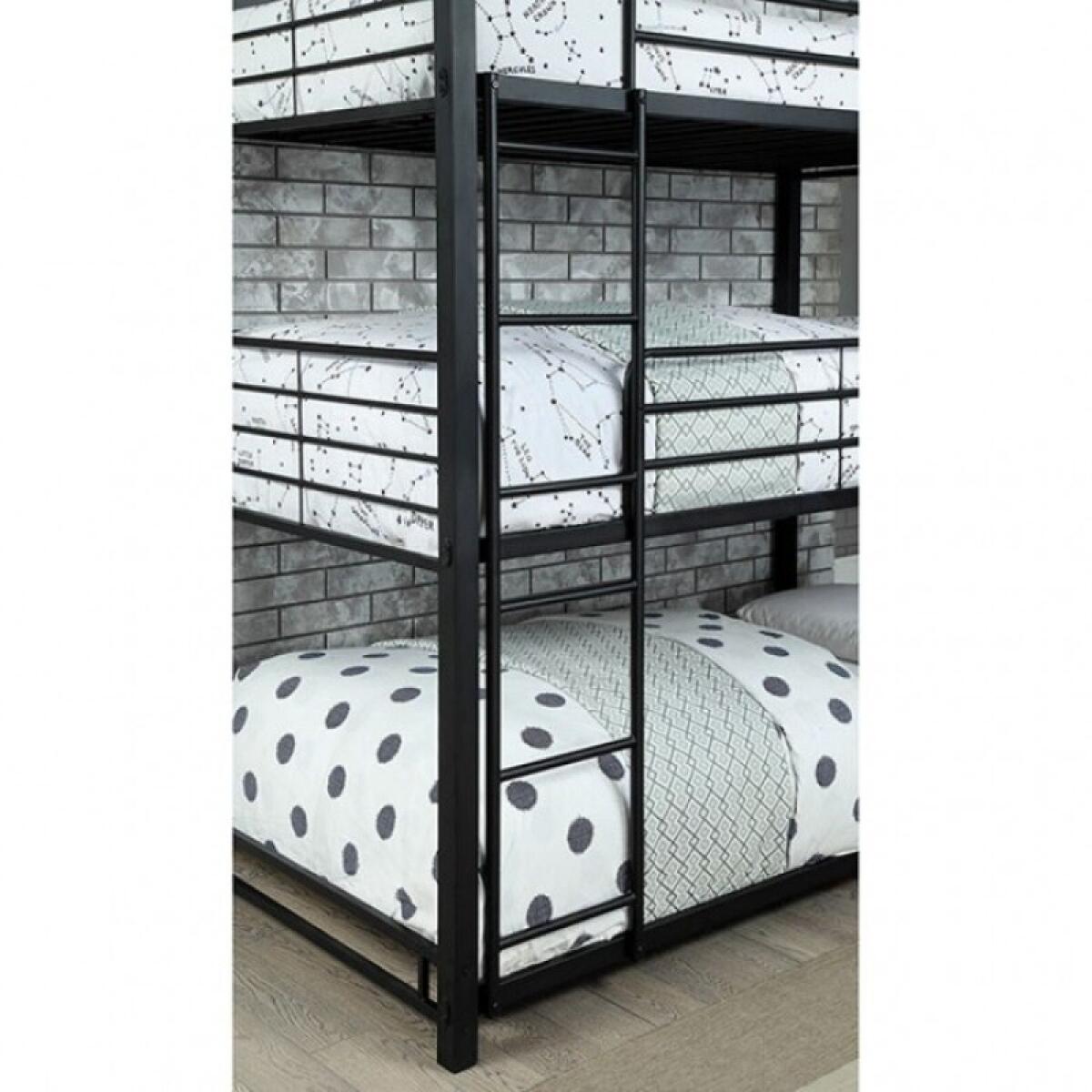 Olga Full Triple Decker Bed Youth Beds Black 6