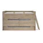 Complete Captains Bed 33 Weathered Oak Finish Youth Beds Brown 25
