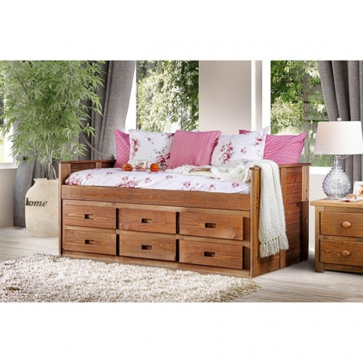 Lia Twin Captain Bed Youth Beds Brown 5
