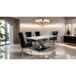 Basilicata Chair, Silver/Black (2/CTN) - Image 3