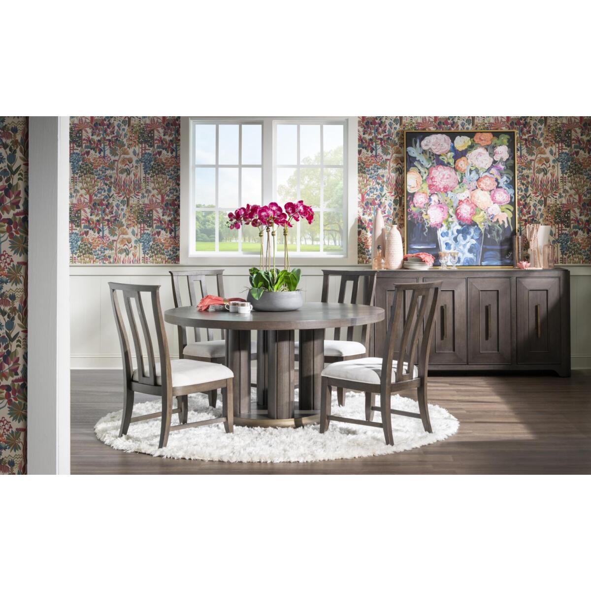 Complete Round Dining Table Dining Tables Brown 8