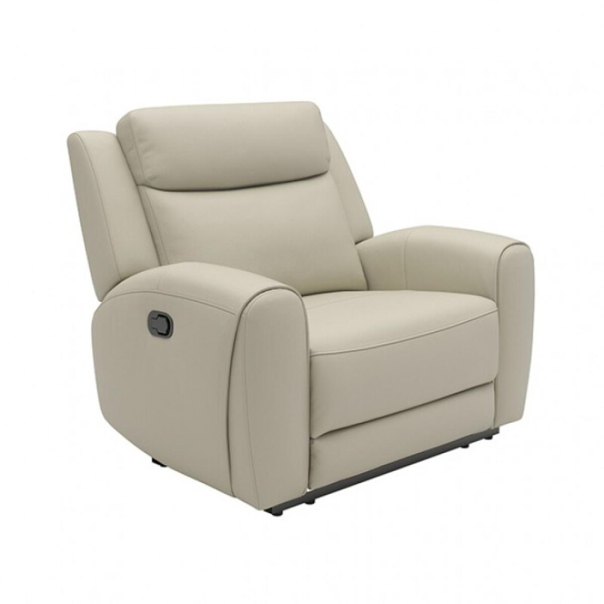 Jacobus Manual Recliner – Leather Recliners Beige 6