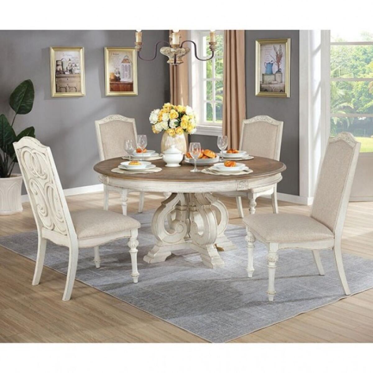 Arcadia Round Table Dining Tables Antique White/Ivory 5