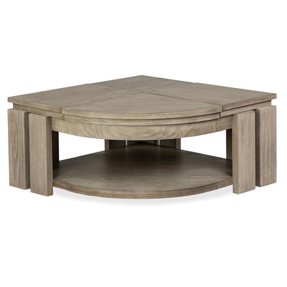 Conrad Pie Shaped Lift Top Cocktail Table w/Casters - Image 8