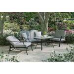 Adele 5 Pc. Conversation Set w/ Adjustable Chairs Outdoor Sets Black/Gray 9