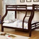 Solpine Twin/Full Bunk Bed Youth Beds Brown 6
