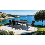 Oswego 8 Pc. Outdoor Dining Set Outdoor Sets Black/Natural 13