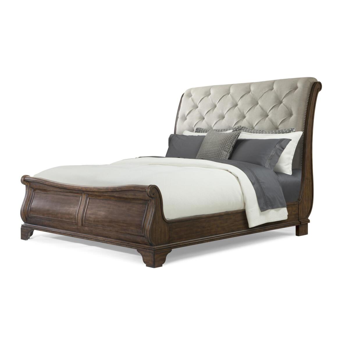 Complete Dottie Upholstered Headboard Sleigh Bed King - Image 2
