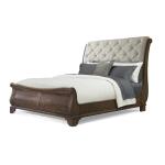 Complete Dottie Upholstered Headboard Sleigh Bed King