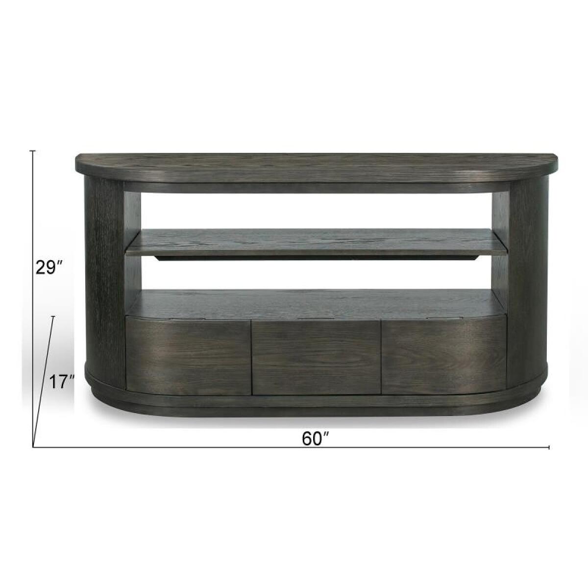 Bosley T5762-75 Brown Demilune Console - Image 9