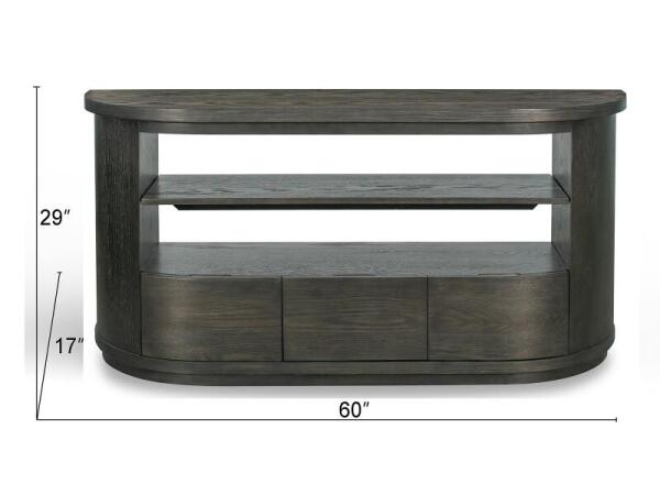 Bosley T5762-75 Brown Demilune Console - Image 9