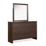 Dresser with Portrait Mirror Dressers Brown 10