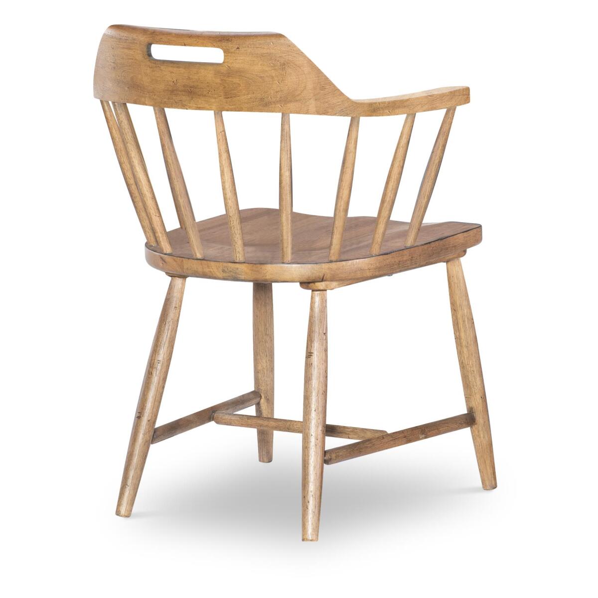 Spindle Back Arm Chair W. Handle Cut Out - Image 3