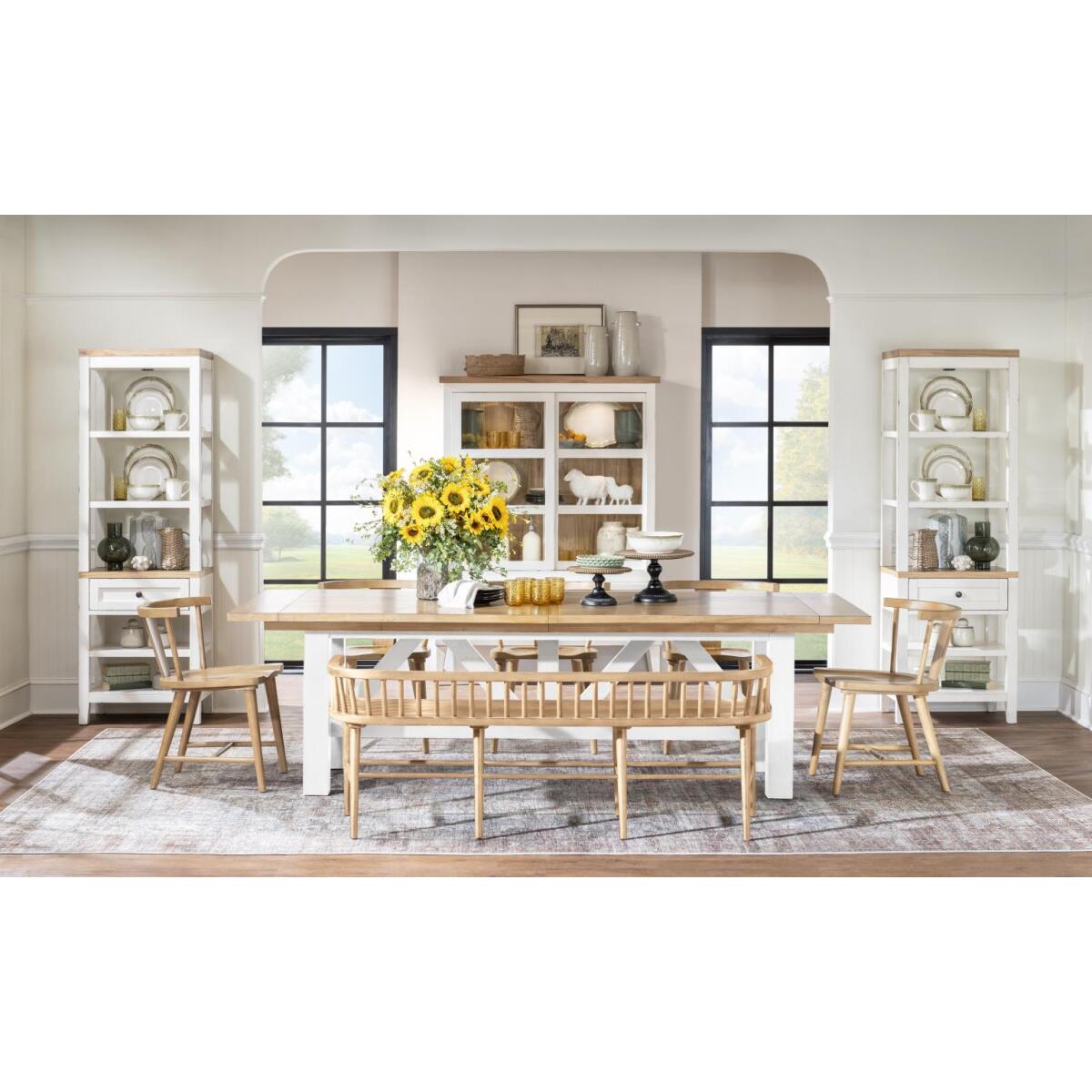 Display Cabinet Dining Storage Amber And Cotton 9