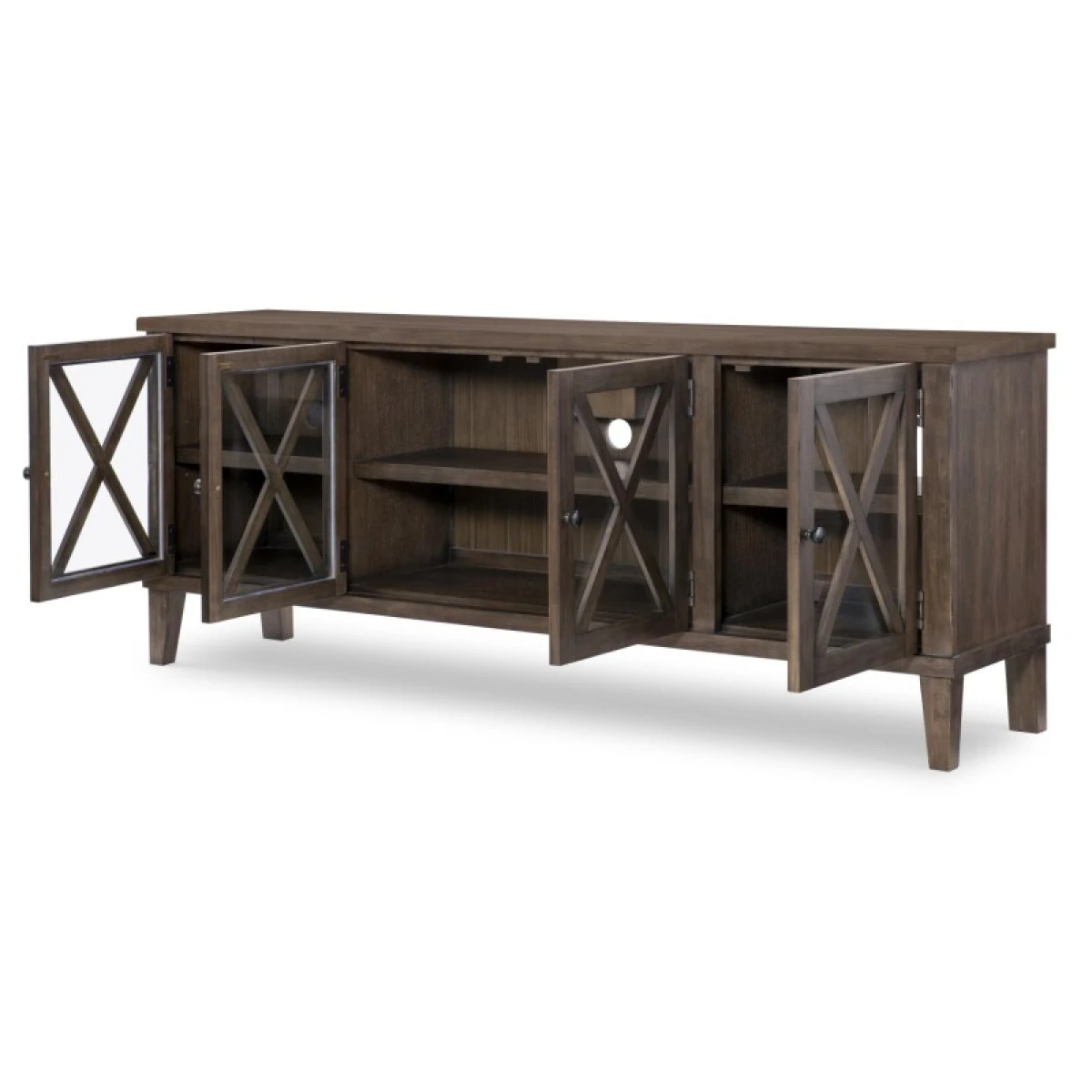 Media Console Entertainment Stands Brown 5