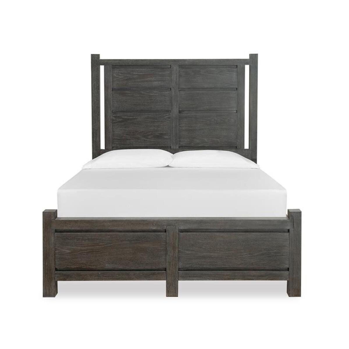 Plum Creek – Black Wood Queen Panel Bed Headboard KD Bed Parts Bed Parts 4
