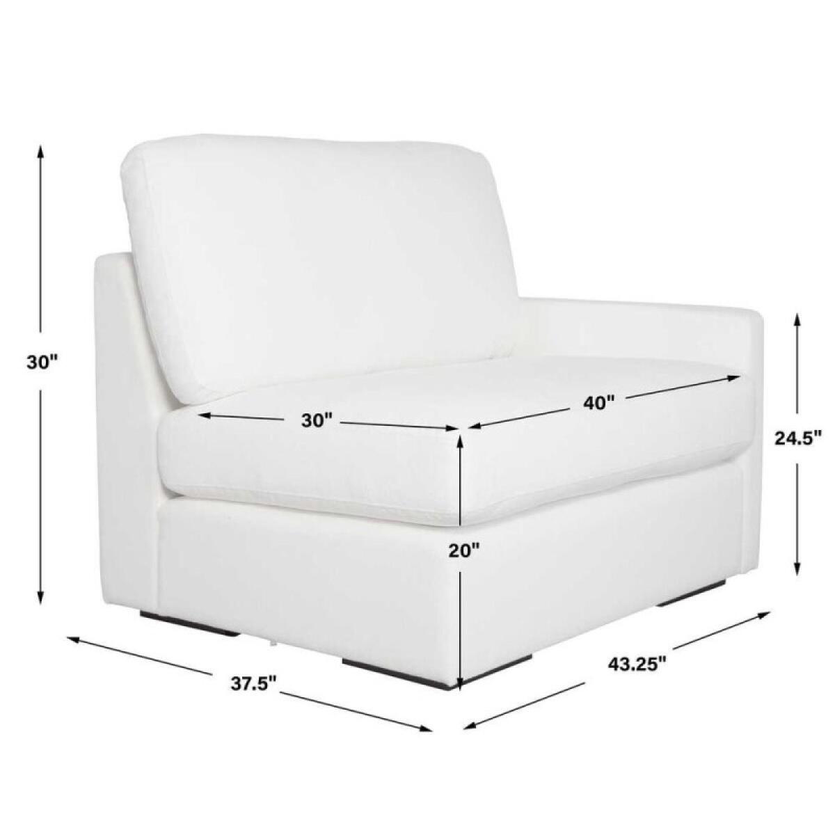 Refuge Sofa, Right Arm Facing, Arctic White - Image 11