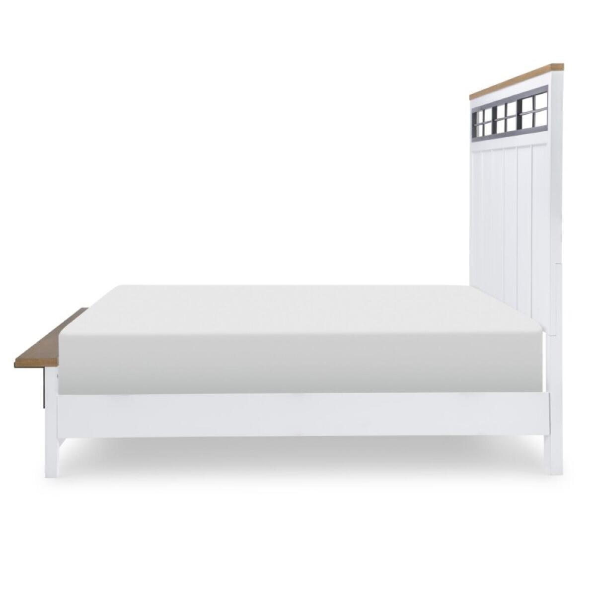 Complete Two Tone Panel Bed Queen 5/0 Beds Beds 6