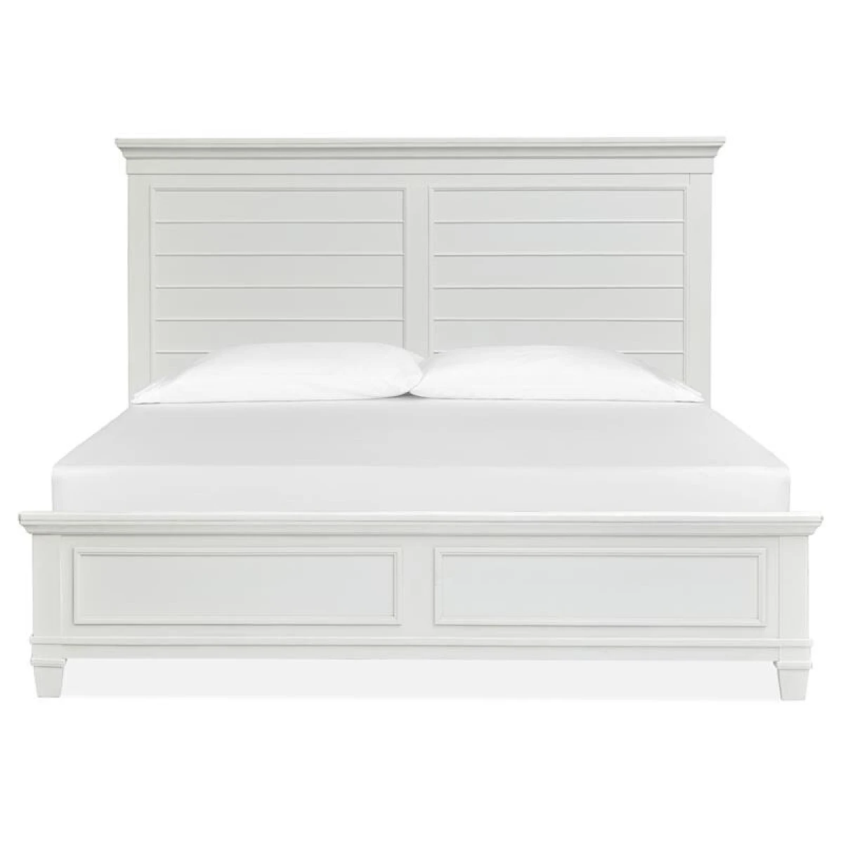 Charleston B5611-54FWH Wood Queen Panel Bed Footboard - White SU - Image 2