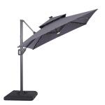 Xico 8 Ft Square Umbrella w/ Double Top w/ LED Light + 37" Large Base - Image 7
