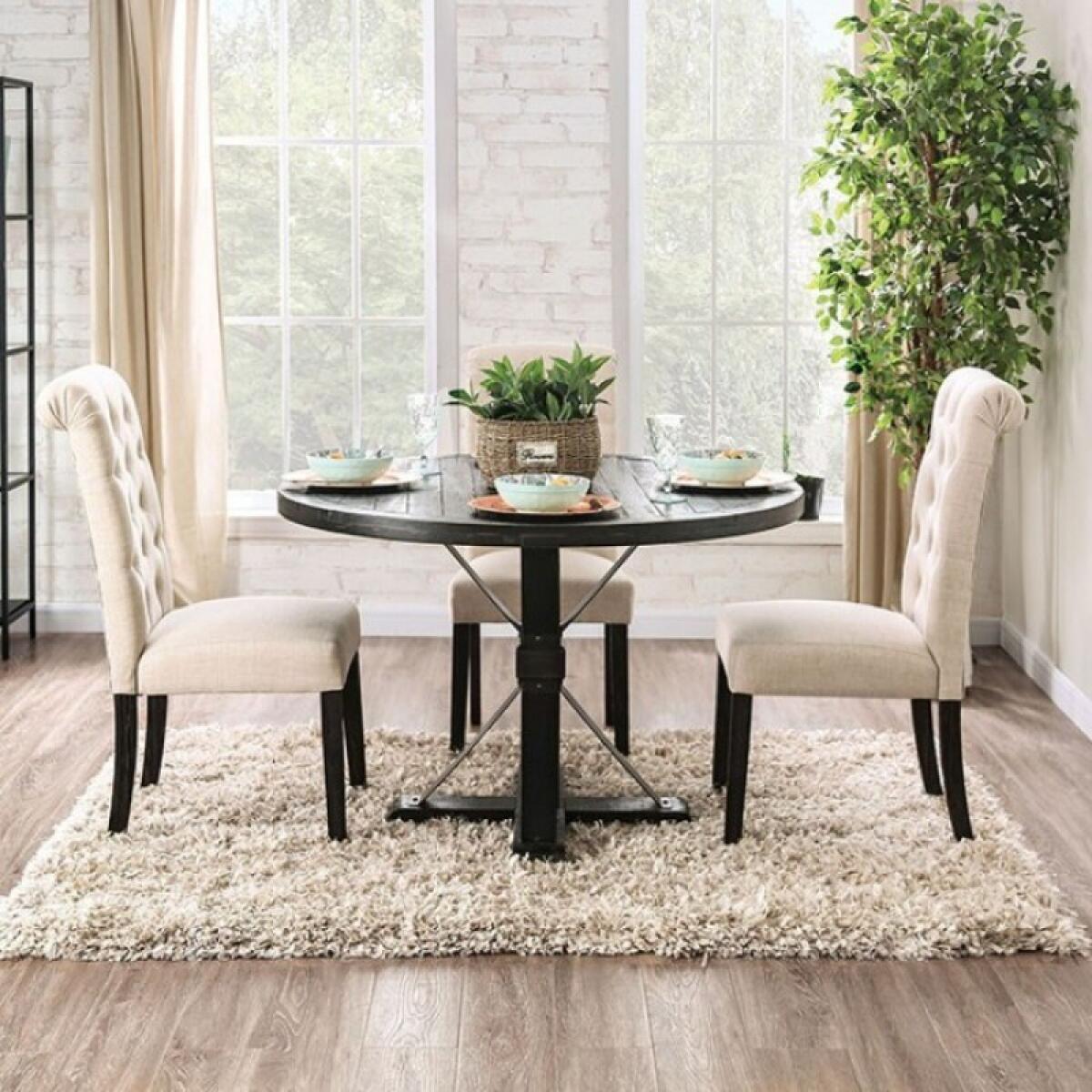 Alfred 5 Pc Dining Table Set Dining Sets Antique Black/Ivory 9