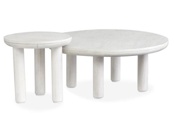 Sunset Cove - White Nesting Cocktail Table w/Casters - Image 9
