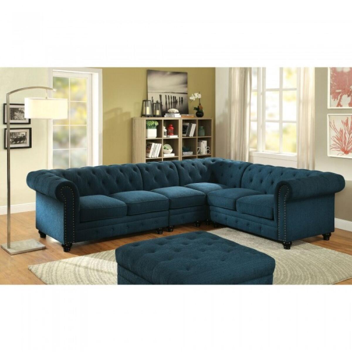 Stanford Armless Chair Sectional Parts Blue 6