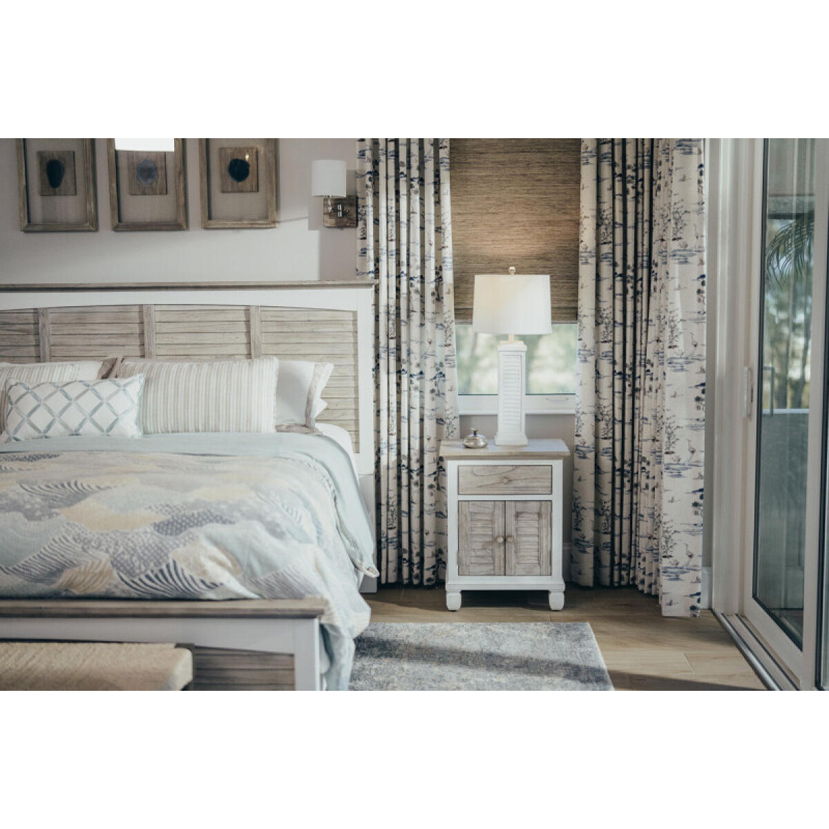 Islamorada 1-drawer / 2-door Electrified Coastal Nightstand - Image 25