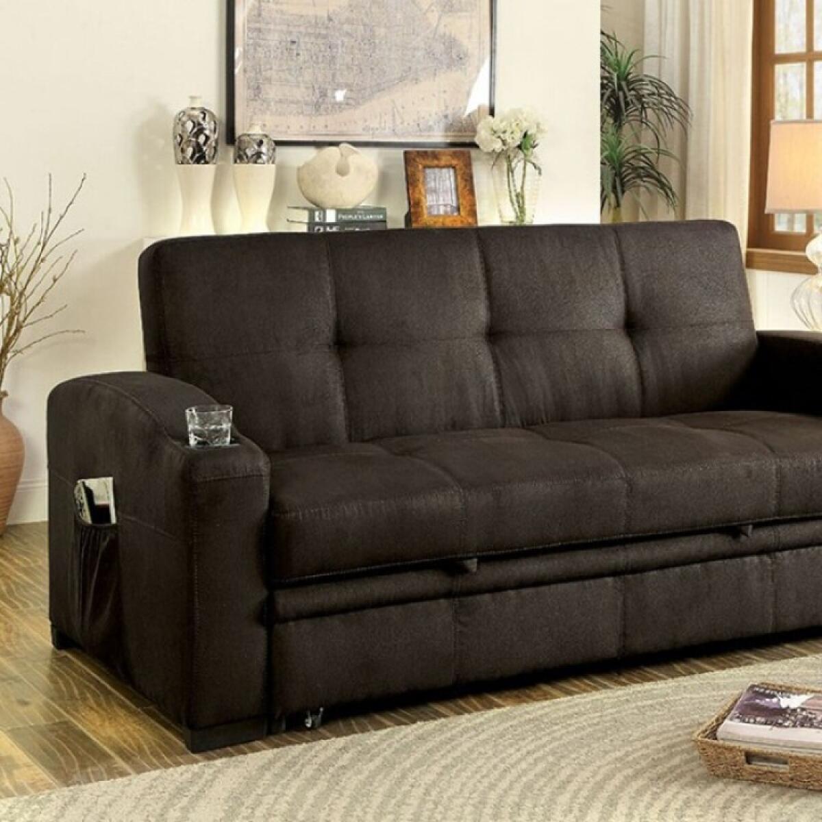 Mavis Futon Sofa Sleeper Sofas Brown 4