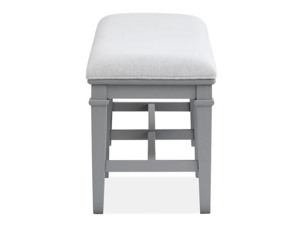 Charleston Bench w/Upholstered Seat – Grey Chairs & Benches Chairs & Benches 15