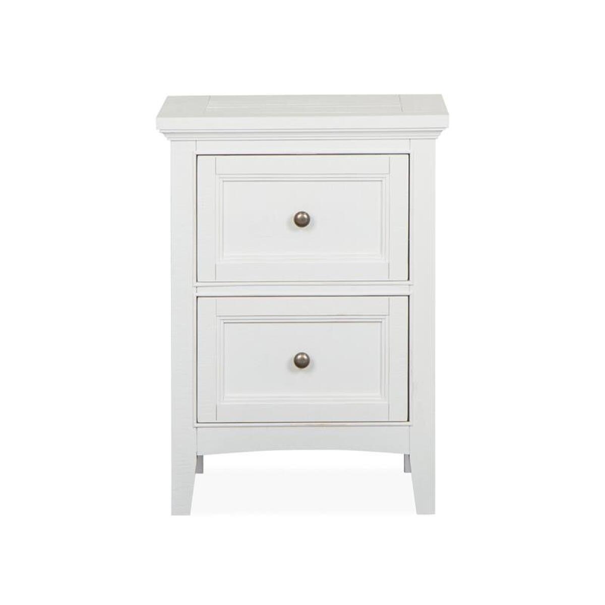 Heron Cove Small Drawer Nightstand Nightstands Chalk White, Dovetail Grey 4
