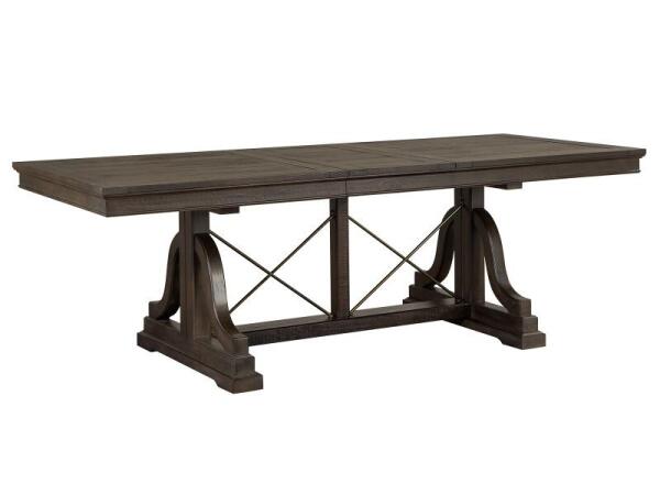 Westley Falls Wood Trestle Dining Table Top SU Dining Table Tops Brown