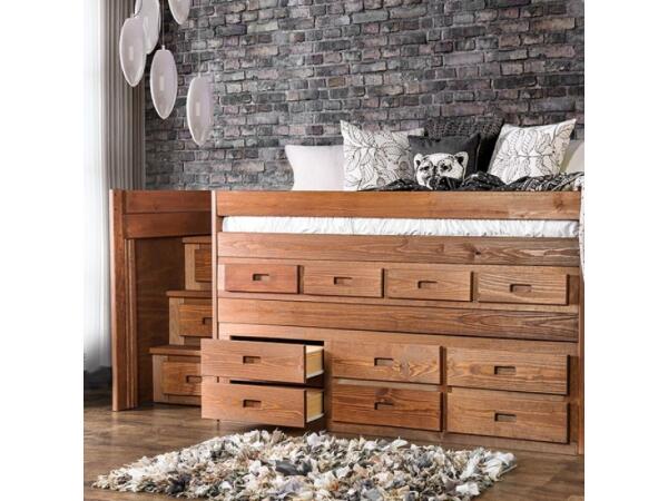 Cleo Twin Captain Bed Youth Beds Brown