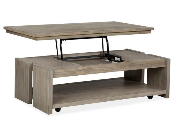 Conrad Rect. Lift Top Storage Cocktail Table w/Casters - Image 3