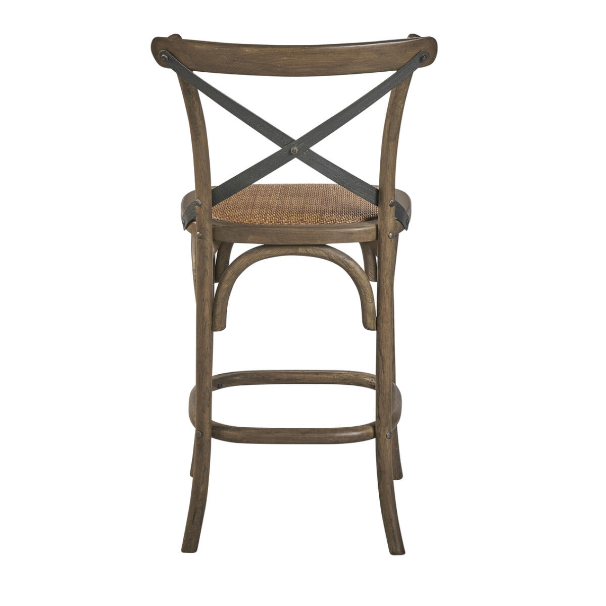 Bentwood Counter Stool W/ Metal Back - Image 3
