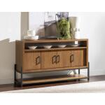 Sliding Door Buffet Dining Storage Brown 13